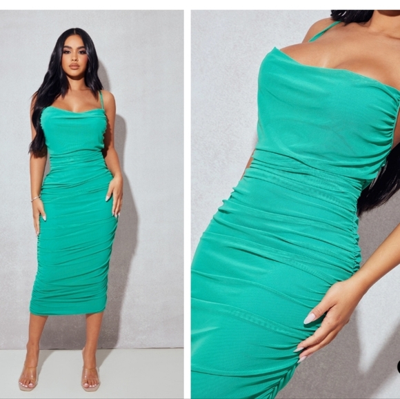 PRETTY LITTLE THING COWL NECK DRESS - Picture 3 of 6